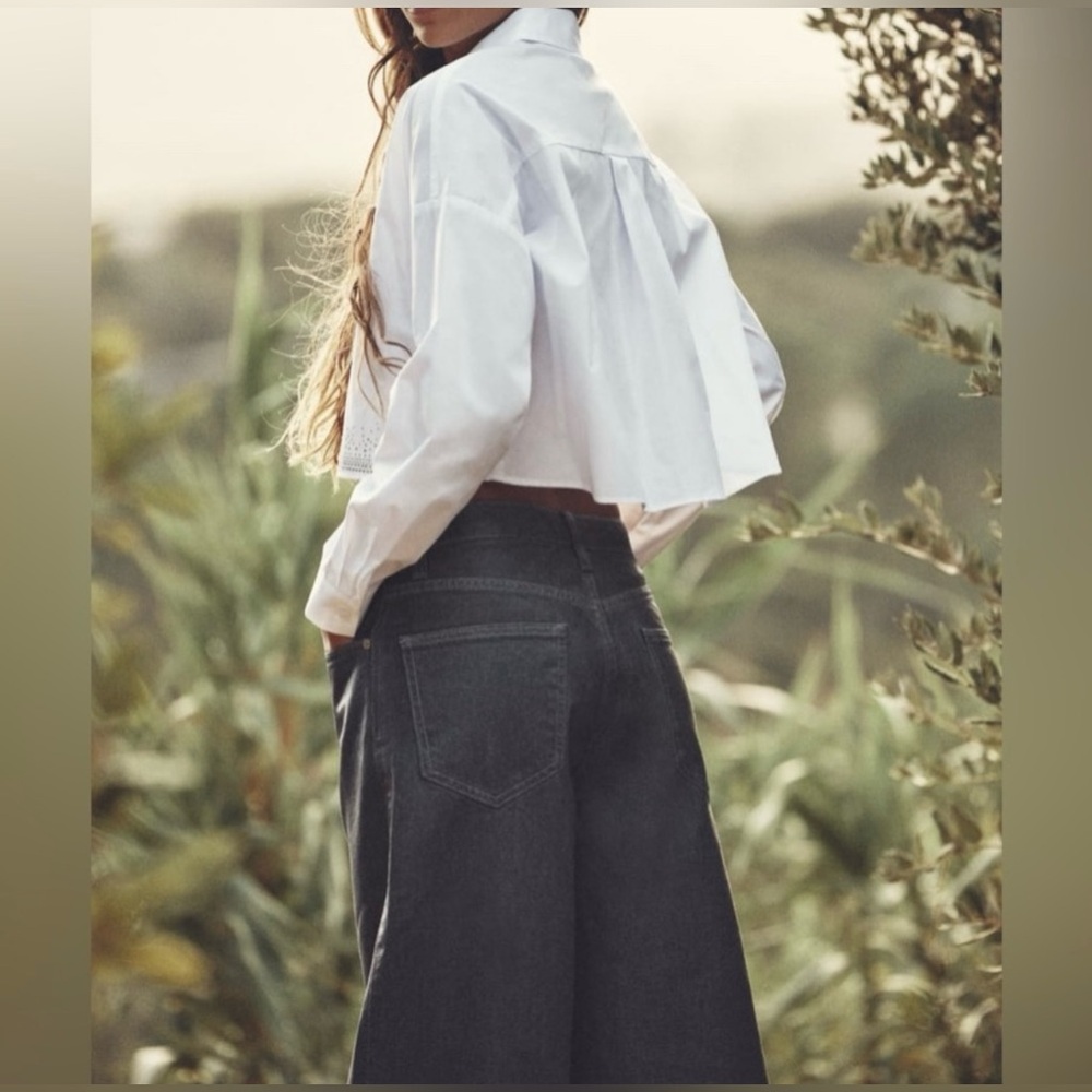 RHINEASTONE CROPPED SHIRT - Picture 2 of 6